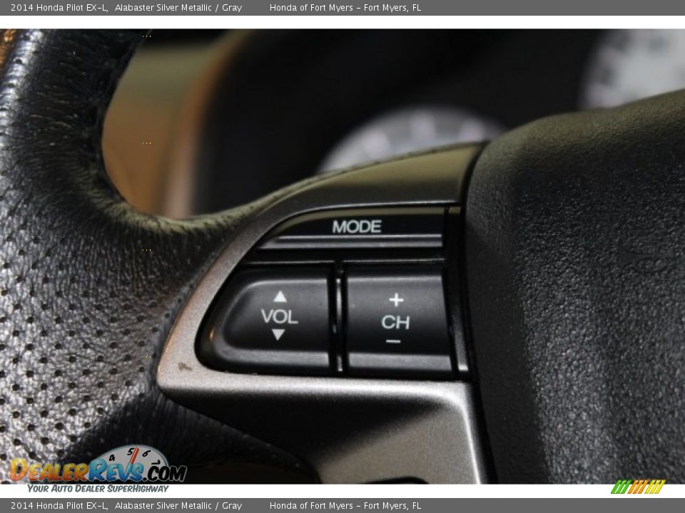 2014 Honda Pilot EX-L Alabaster Silver Metallic / Gray Photo #13