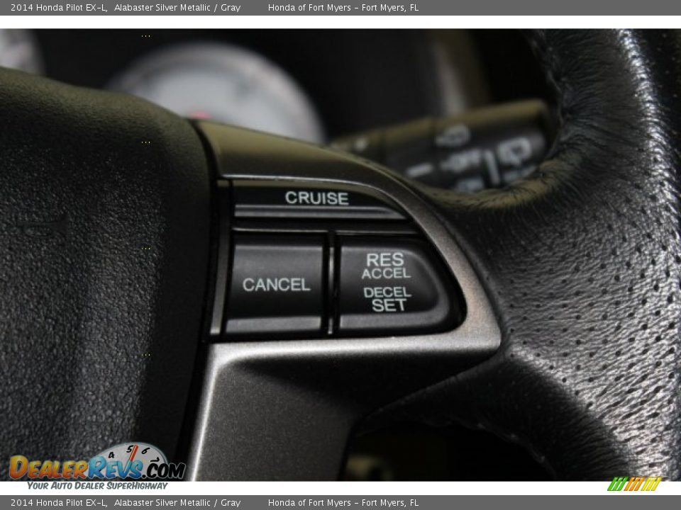 2014 Honda Pilot EX-L Alabaster Silver Metallic / Gray Photo #14