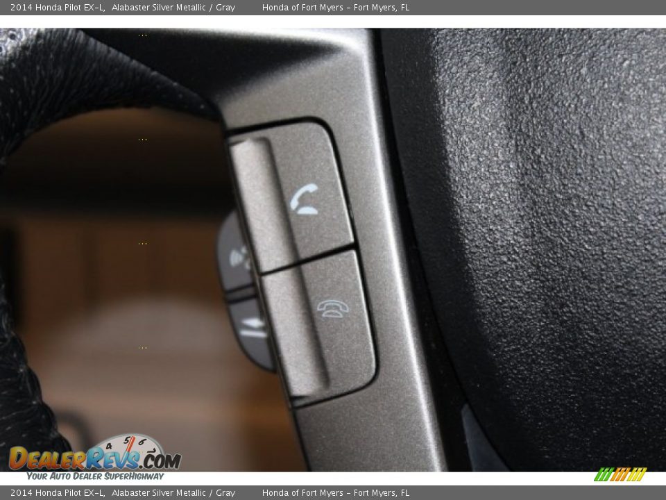 2014 Honda Pilot EX-L Alabaster Silver Metallic / Gray Photo #15