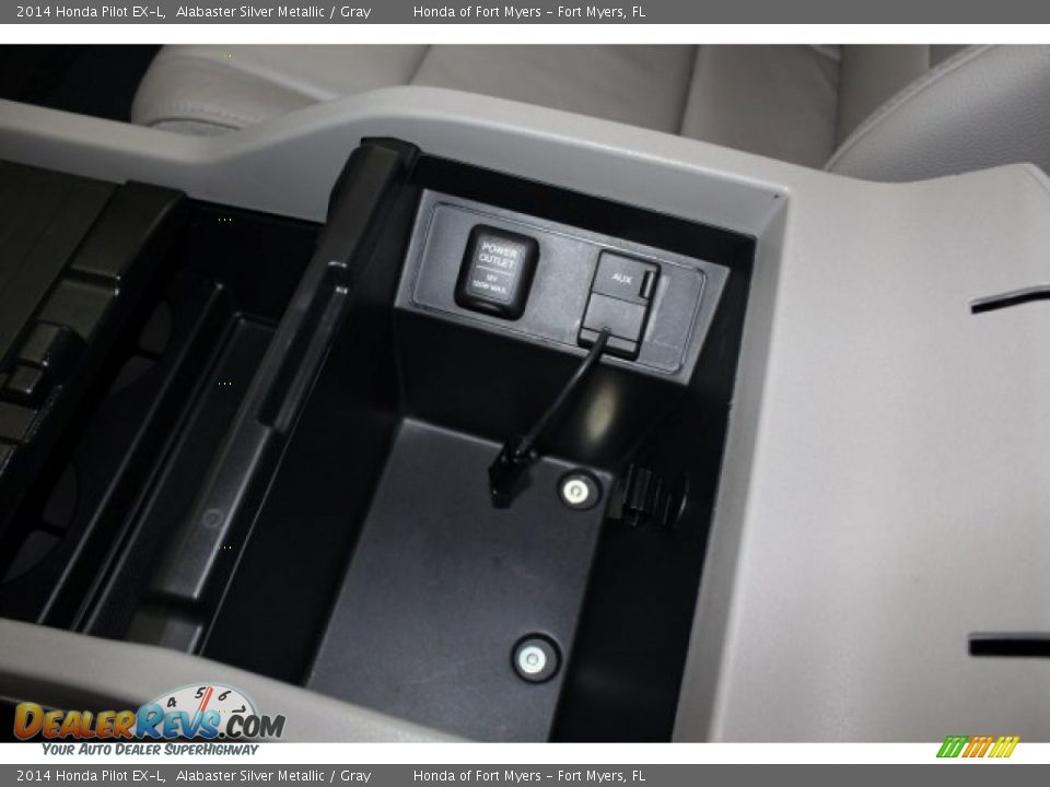 2014 Honda Pilot EX-L Alabaster Silver Metallic / Gray Photo #23