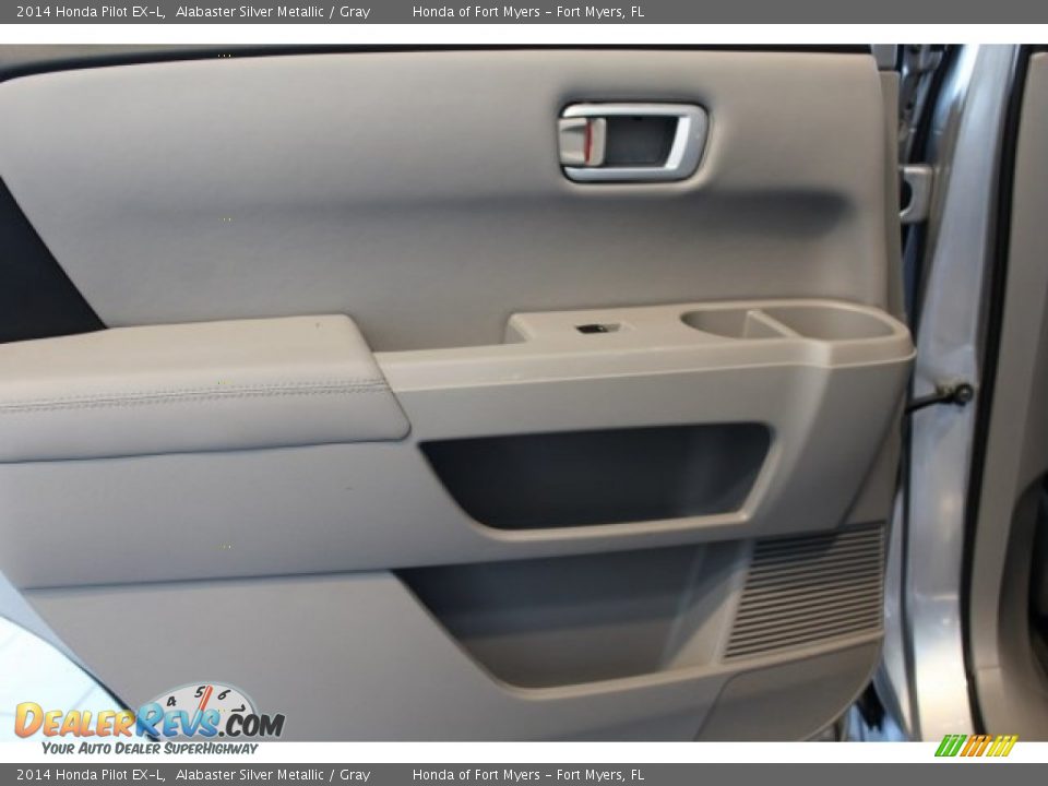 2014 Honda Pilot EX-L Alabaster Silver Metallic / Gray Photo #26
