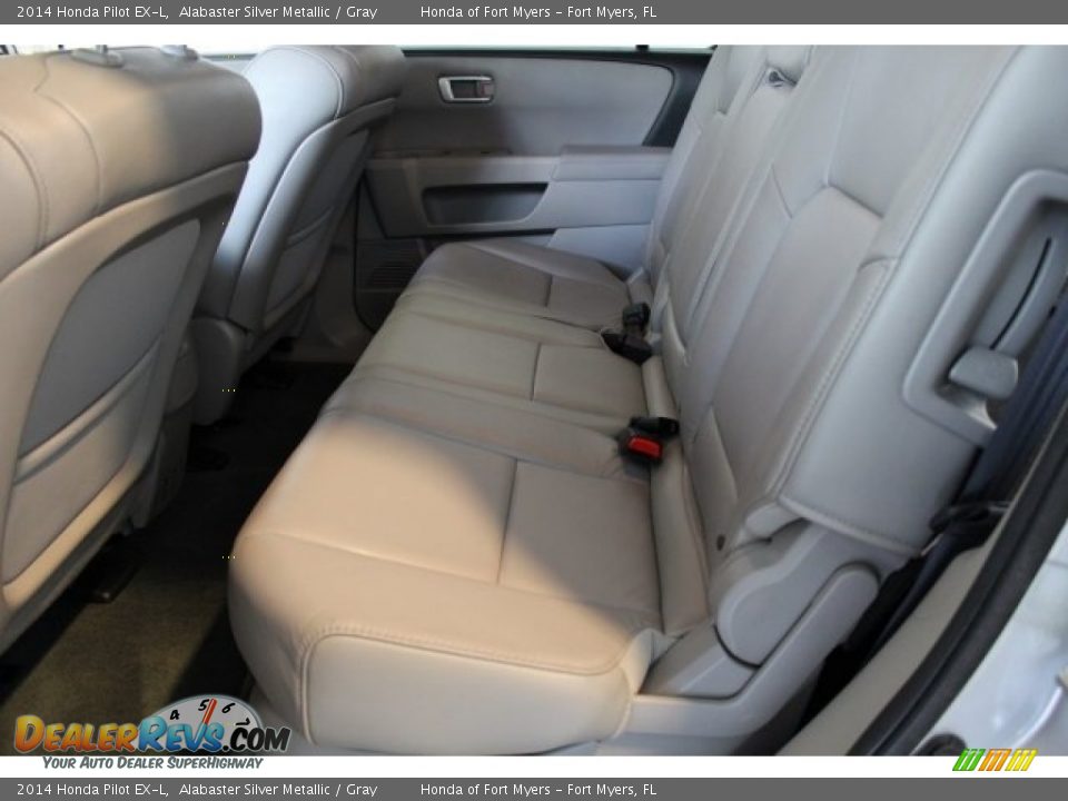 2014 Honda Pilot EX-L Alabaster Silver Metallic / Gray Photo #27