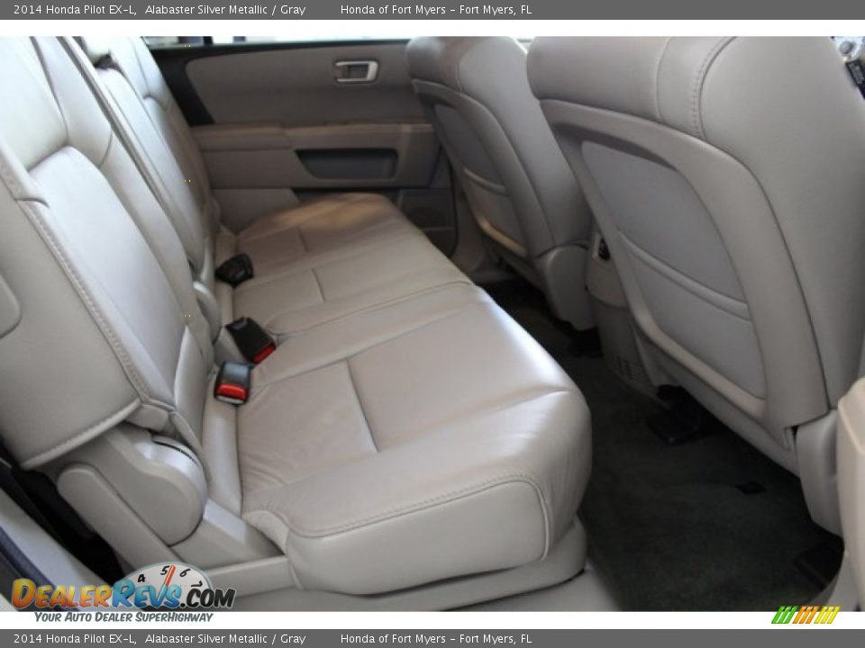 2014 Honda Pilot EX-L Alabaster Silver Metallic / Gray Photo #31
