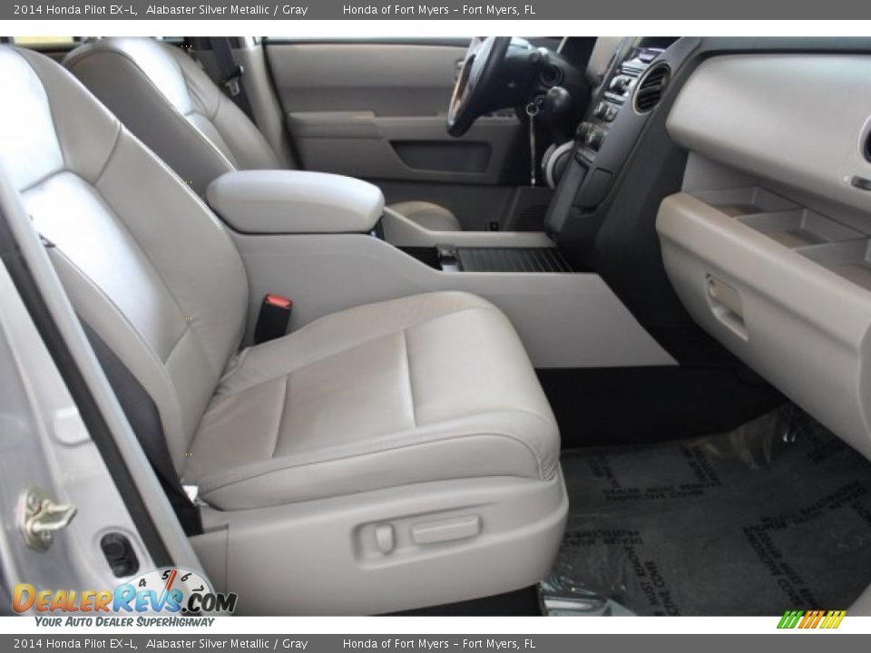 2014 Honda Pilot EX-L Alabaster Silver Metallic / Gray Photo #33