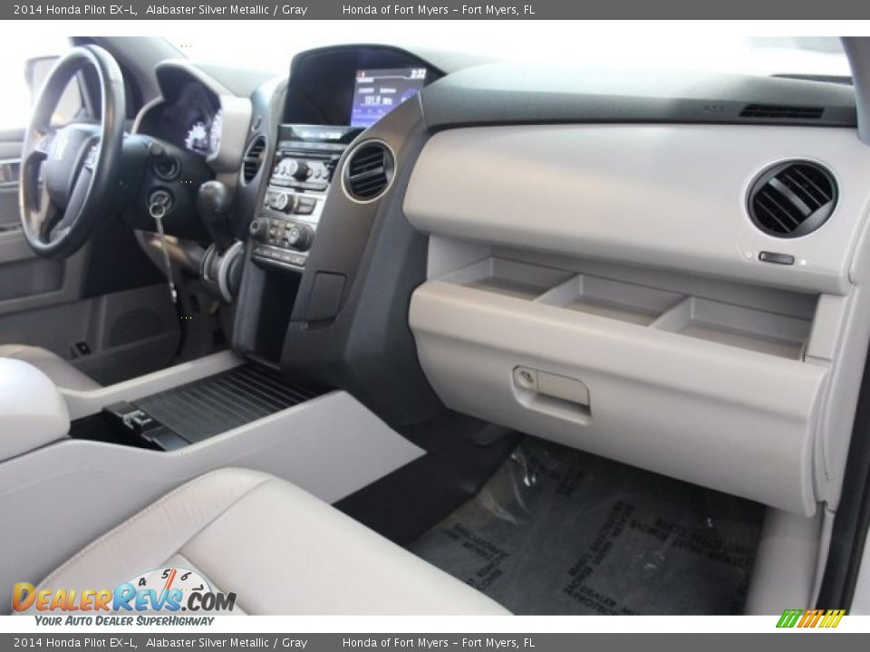 2014 Honda Pilot EX-L Alabaster Silver Metallic / Gray Photo #34