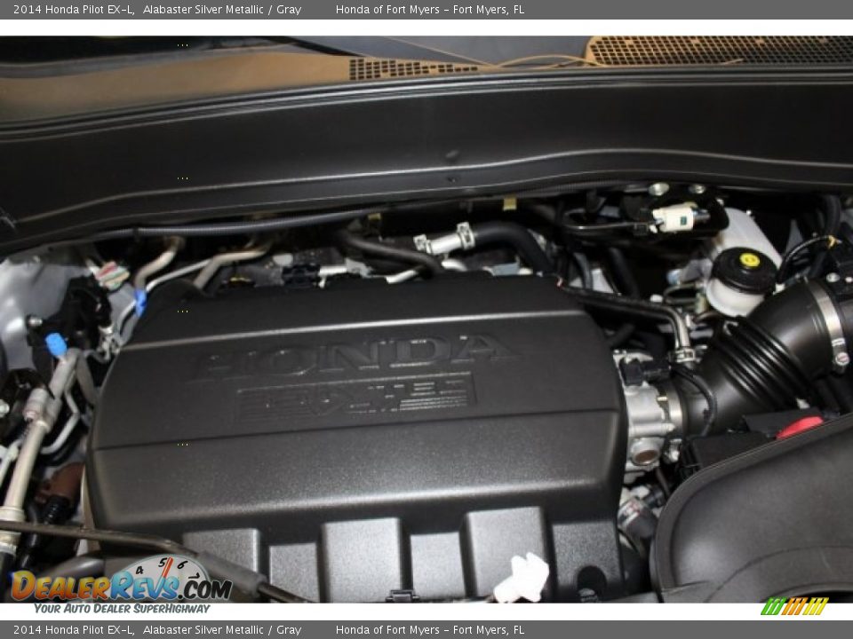 2014 Honda Pilot EX-L Alabaster Silver Metallic / Gray Photo #35