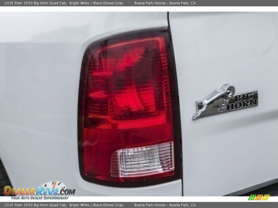 2015 Ram 1500 Big Horn Quad Cab Bright White / Black/Diesel Gray Photo #36