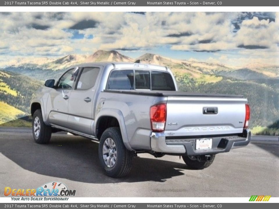 2017 Toyota Tacoma SR5 Double Cab 4x4 Silver Sky Metallic / Cement Gray Photo #3