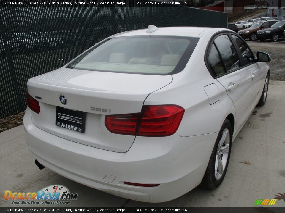 2014 BMW 3 Series 328i xDrive Sedan Alpine White / Venetian Beige Photo #4
