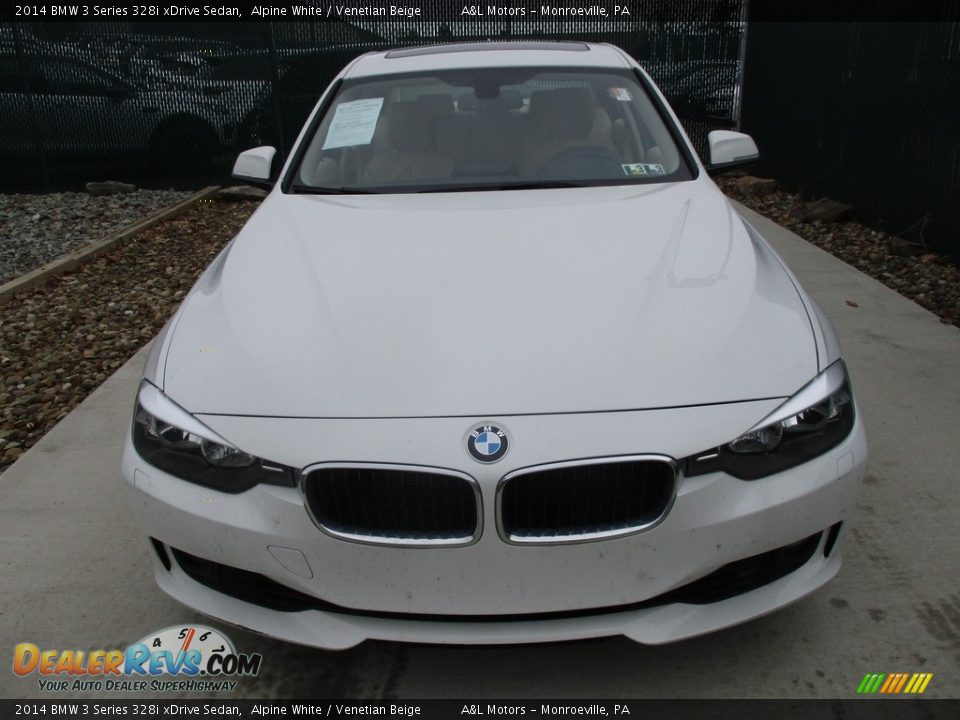 2014 BMW 3 Series 328i xDrive Sedan Alpine White / Venetian Beige Photo #6