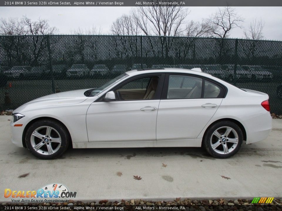 2014 BMW 3 Series 328i xDrive Sedan Alpine White / Venetian Beige Photo #8
