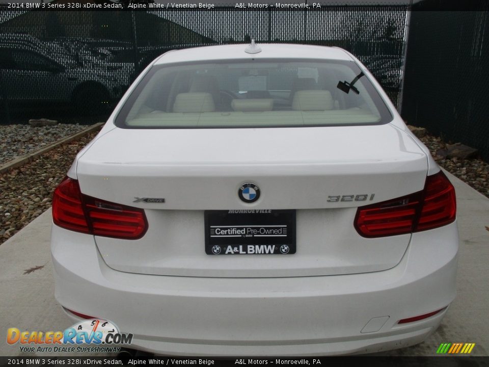 2014 BMW 3 Series 328i xDrive Sedan Alpine White / Venetian Beige Photo #9