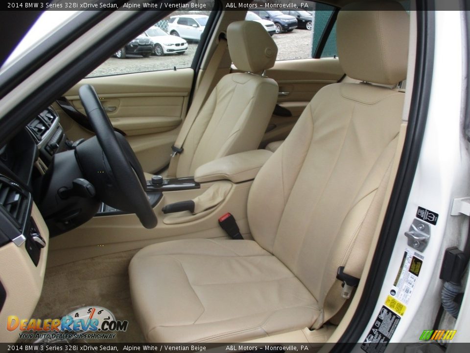 2014 BMW 3 Series 328i xDrive Sedan Alpine White / Venetian Beige Photo #13