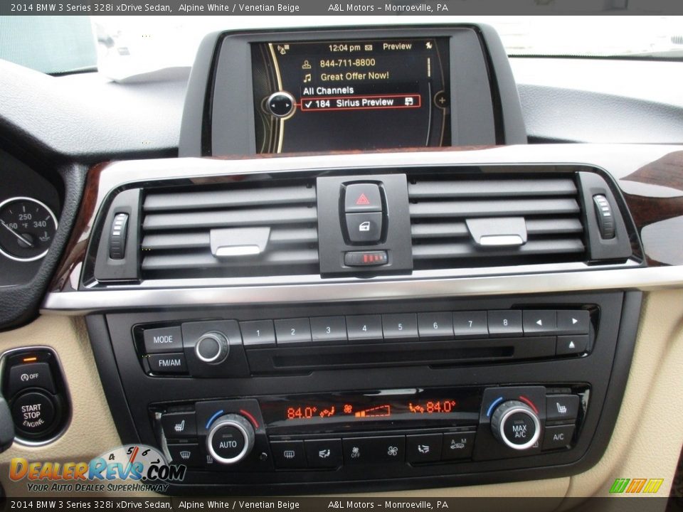 2014 BMW 3 Series 328i xDrive Sedan Alpine White / Venetian Beige Photo #16