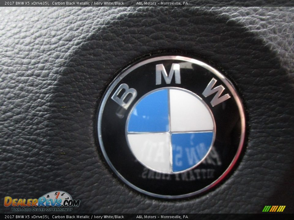 2017 BMW X5 xDrive35i Carbon Black Metallic / Ivory White/Black Photo #20