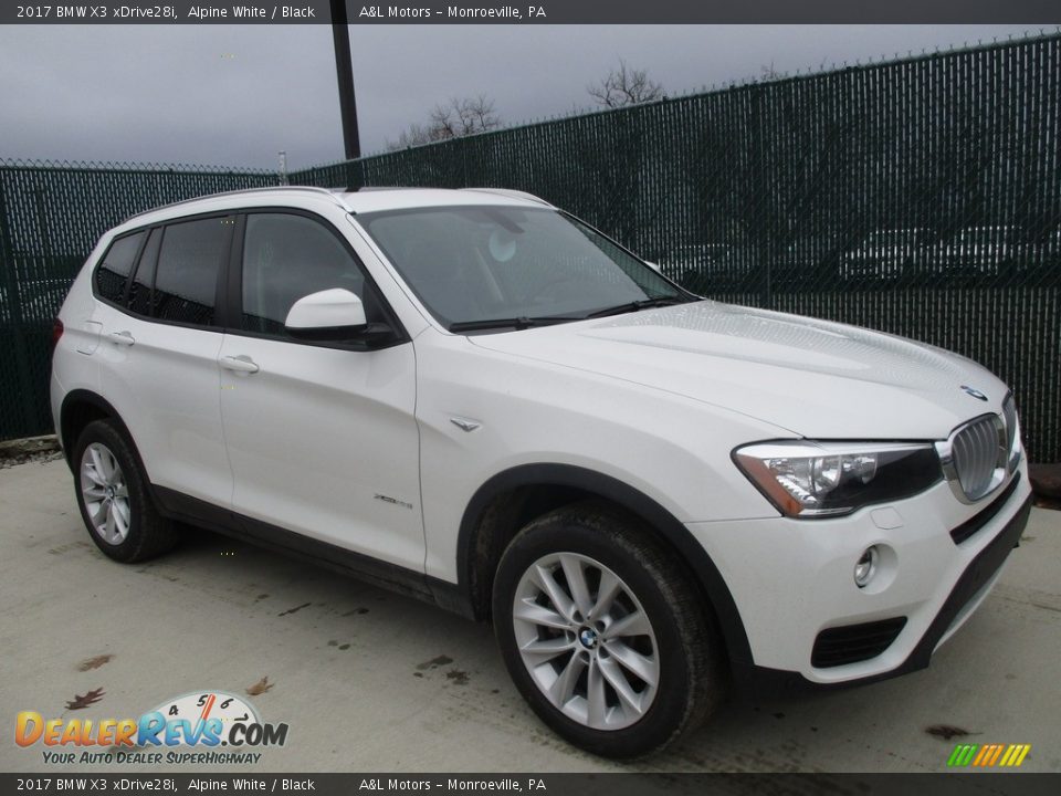 2017 BMW X3 xDrive28i Alpine White / Black Photo #1