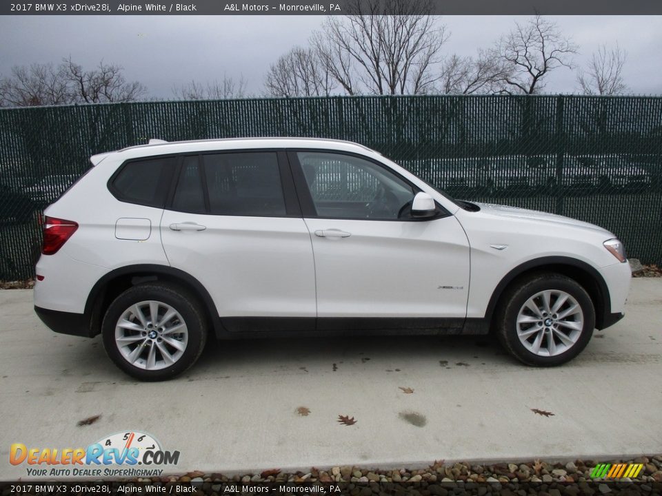 2017 BMW X3 xDrive28i Alpine White / Black Photo #2