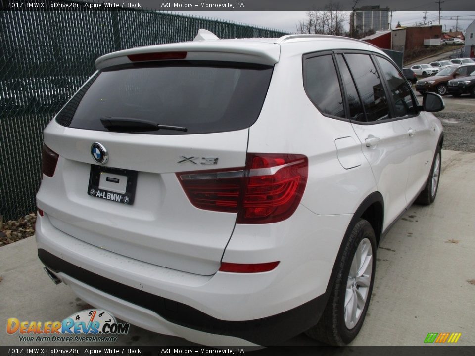2017 BMW X3 xDrive28i Alpine White / Black Photo #4