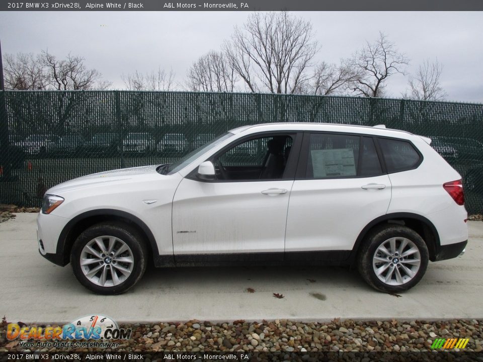 2017 BMW X3 xDrive28i Alpine White / Black Photo #8