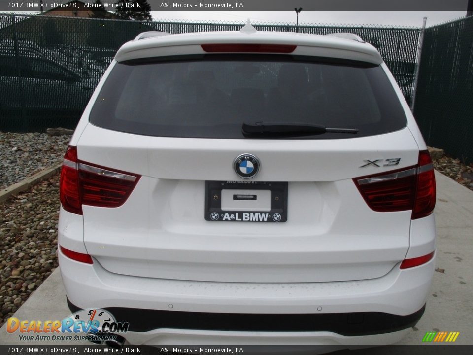 2017 BMW X3 xDrive28i Alpine White / Black Photo #9
