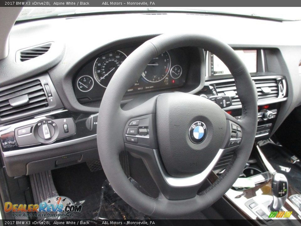 2017 BMW X3 xDrive28i Alpine White / Black Photo #14