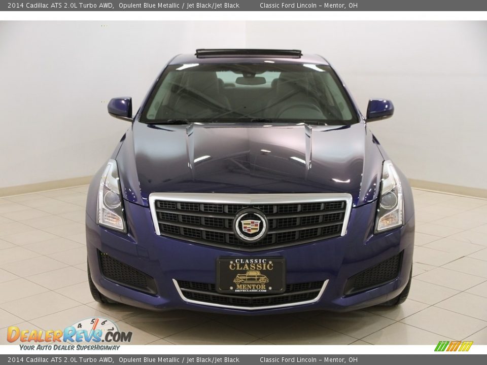 2014 Cadillac ATS 2.0L Turbo AWD Opulent Blue Metallic / Jet Black/Jet Black Photo #2