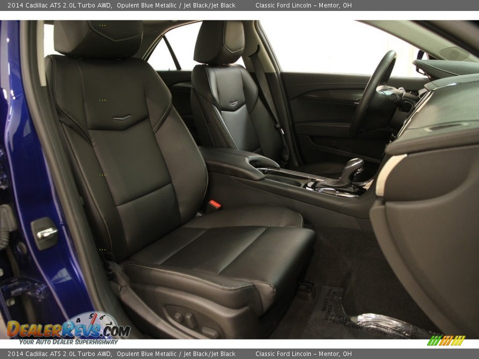 2014 Cadillac ATS 2.0L Turbo AWD Opulent Blue Metallic / Jet Black/Jet Black Photo #15