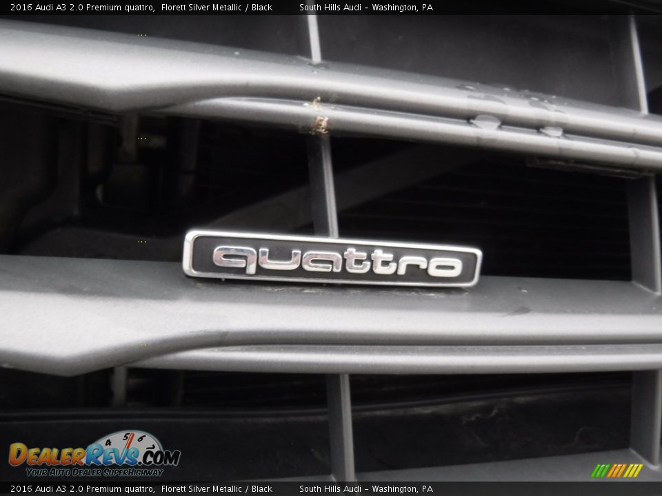 2016 Audi A3 2.0 Premium quattro Florett Silver Metallic / Black Photo #7