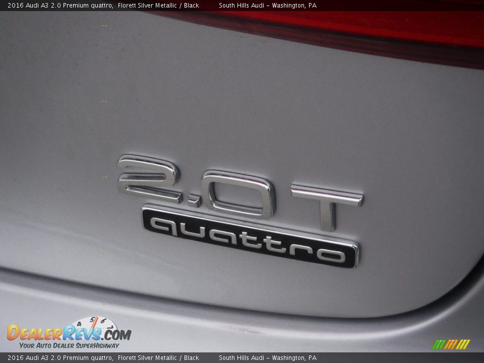 2016 Audi A3 2.0 Premium quattro Florett Silver Metallic / Black Photo #13