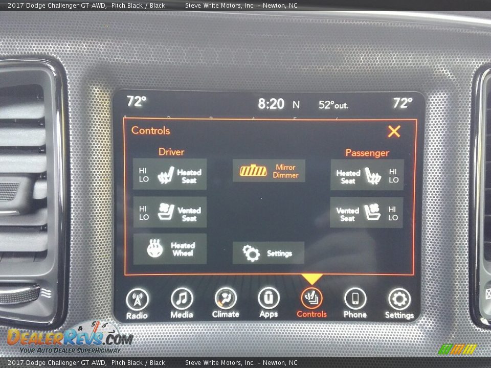 Controls of 2017 Dodge Challenger GT AWD Photo #19