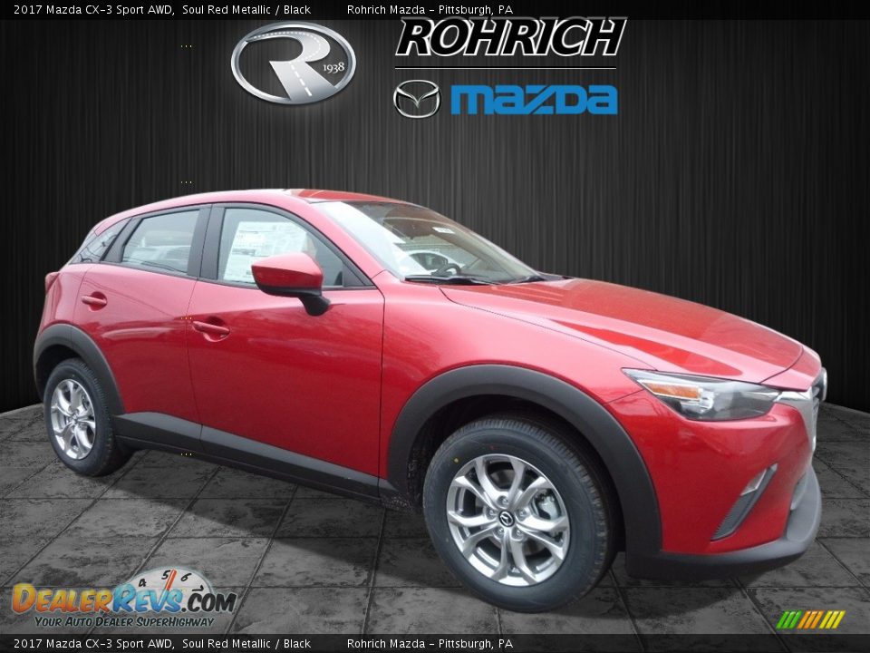 2017 Mazda CX-3 Sport AWD Soul Red Metallic / Black Photo #1