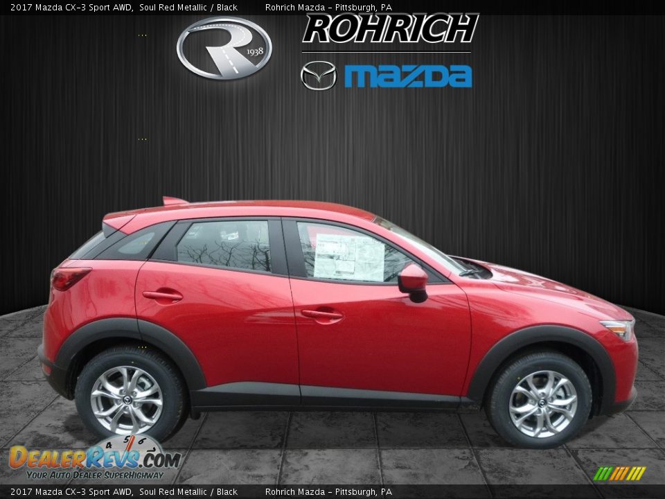 2017 Mazda CX-3 Sport AWD Soul Red Metallic / Black Photo #2
