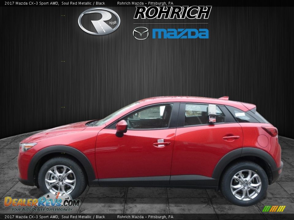 2017 Mazda CX-3 Sport AWD Soul Red Metallic / Black Photo #3