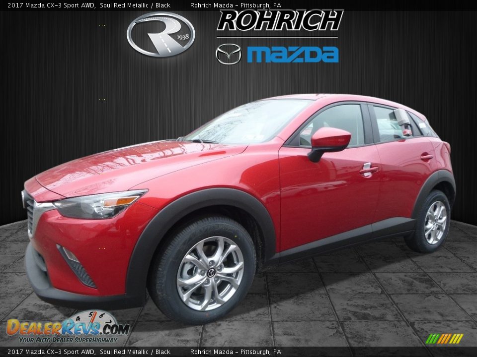 2017 Mazda CX-3 Sport AWD Soul Red Metallic / Black Photo #4