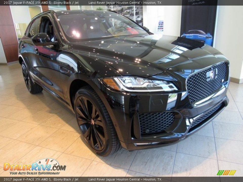 2017 Jaguar F-PACE 35t AWD S Ebony Black / Jet Photo #2