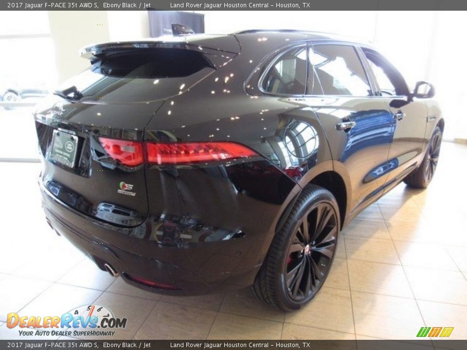 2017 Jaguar F-PACE 35t AWD S Ebony Black / Jet Photo #7