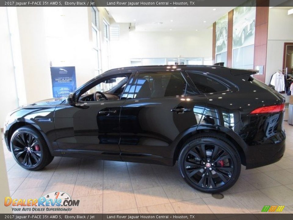 2017 Jaguar F-PACE 35t AWD S Ebony Black / Jet Photo #10