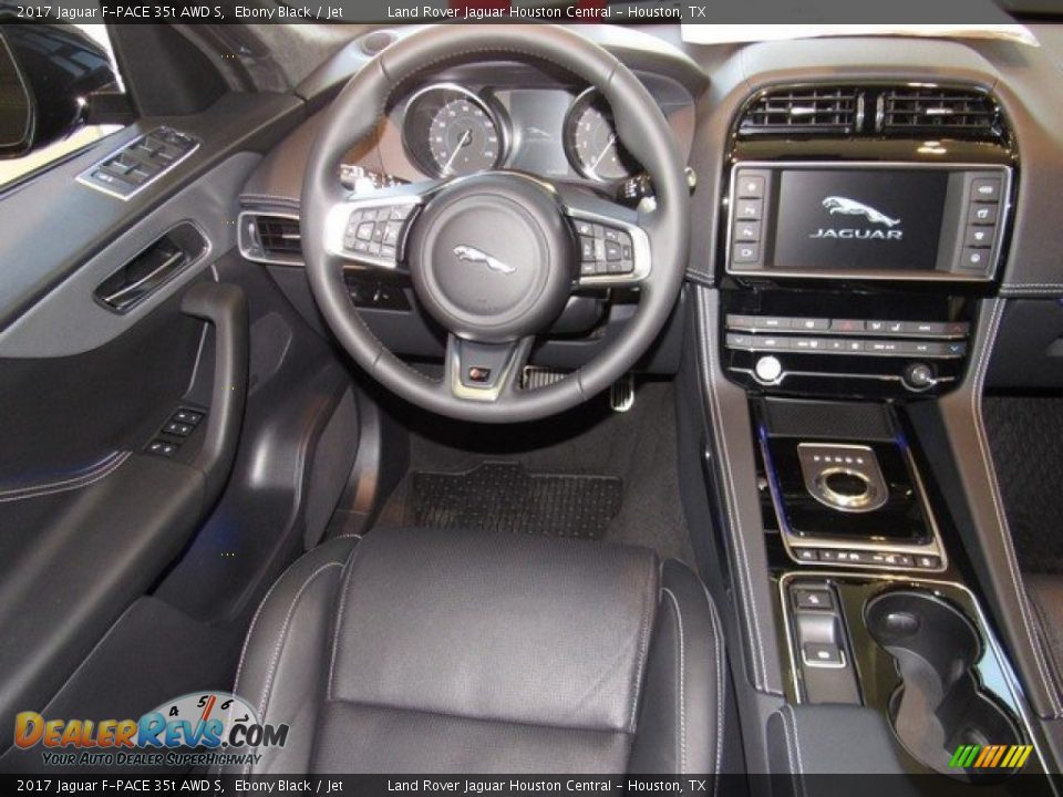 2017 Jaguar F-PACE 35t AWD S Ebony Black / Jet Photo #13