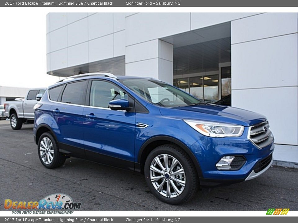 2017 Ford Escape Titanium Lightning Blue / Charcoal Black Photo #1