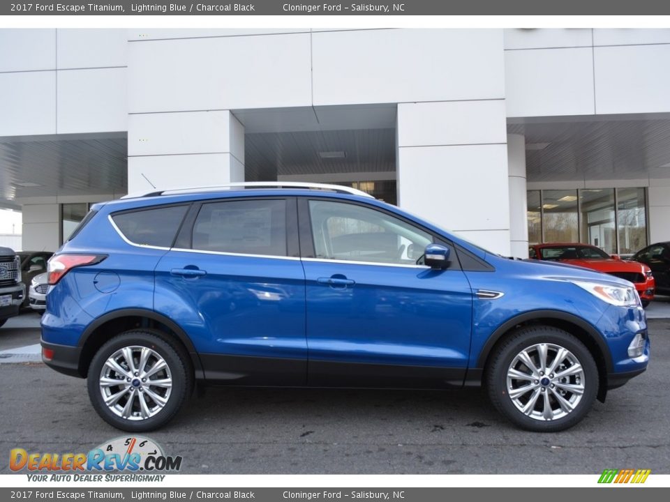 2017 Ford Escape Titanium Lightning Blue / Charcoal Black Photo #2