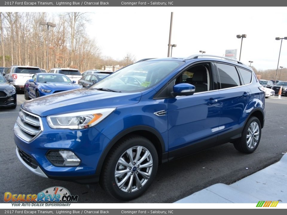 2017 Ford Escape Titanium Lightning Blue / Charcoal Black Photo #3