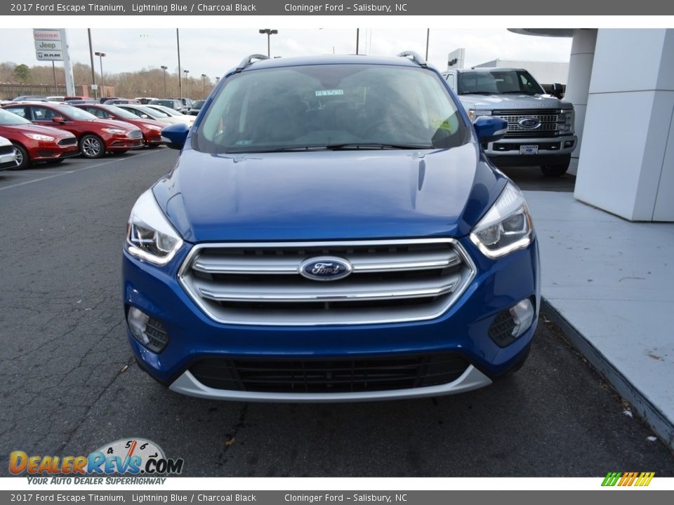 2017 Ford Escape Titanium Lightning Blue / Charcoal Black Photo #4