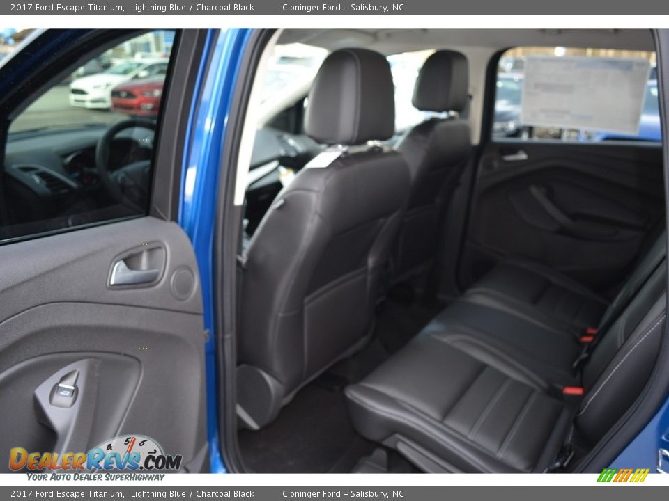 2017 Ford Escape Titanium Lightning Blue / Charcoal Black Photo #8