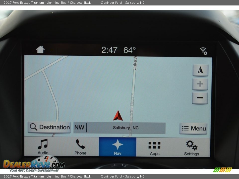 2017 Ford Escape Titanium Lightning Blue / Charcoal Black Photo #14