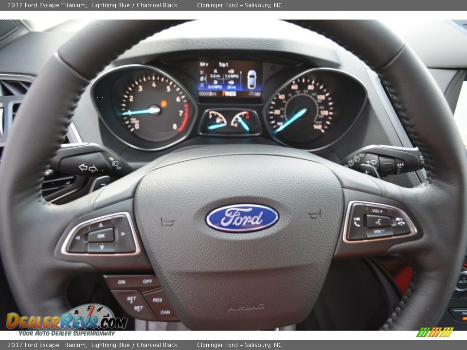 2017 Ford Escape Titanium Lightning Blue / Charcoal Black Photo #19