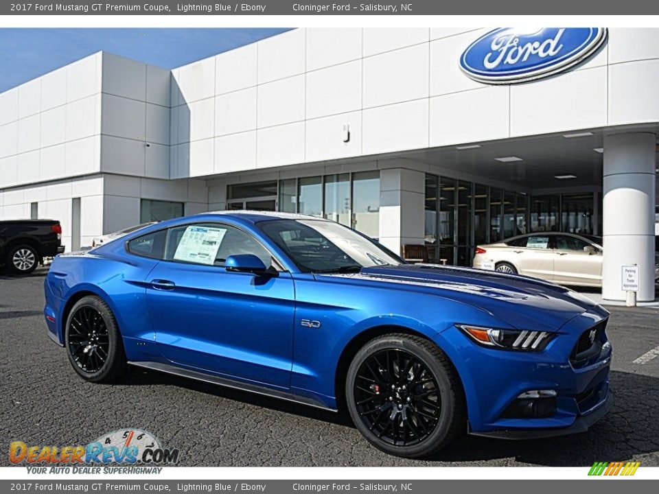 2017 Ford Mustang GT Premium Coupe Lightning Blue / Ebony Photo #1