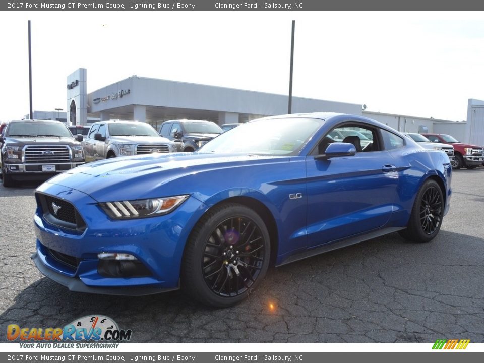 2017 Ford Mustang GT Premium Coupe Lightning Blue / Ebony Photo #3