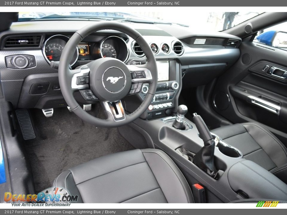 2017 Ford Mustang GT Premium Coupe Lightning Blue / Ebony Photo #7