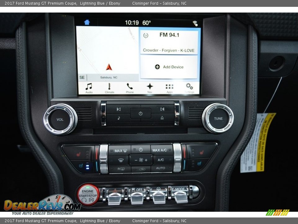 2017 Ford Mustang GT Premium Coupe Lightning Blue / Ebony Photo #9