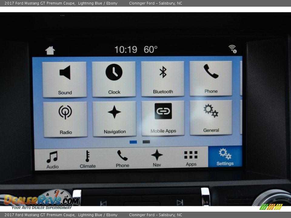 2017 Ford Mustang GT Premium Coupe Lightning Blue / Ebony Photo #10